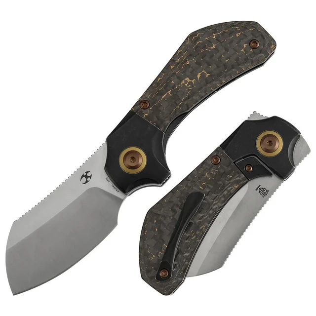 アウトオブ OUT OFKATANA カタナ MK SAGE 24-25 Kansept Pluto Folding Knife Blackwash Titanium/Black Micarta