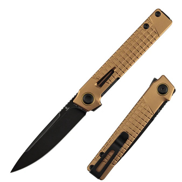 Tenable Kitpu Folding Knife PEI/Ultem Handle Damascus Drop Point