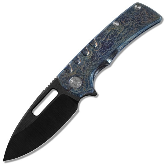 Miguron Arma XL Folding Knife Dark Grey Titanium Handle M390 Plain