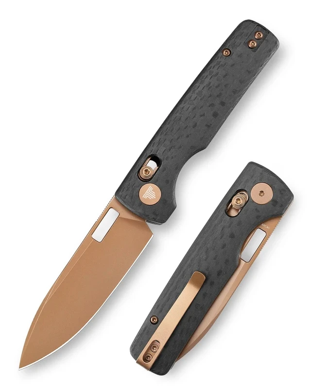 TRIVISA Koala Plus-CG Folding Knife Black Carbon Fiber/G10 Handle