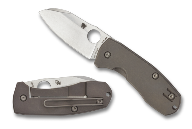 Kizer Silverwing Folding Knife Titanium Handle S90V Plain Edge