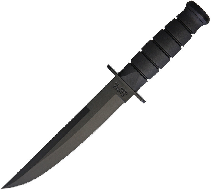 Ka-Bar Modified Tanto Fixed Blade Knife Black Handle Black Plain 1095 Blade 1266 Ka-Bar Modified Tanto Fixed Blade Knife Black Handle Black Plain 1095 Blade 1266