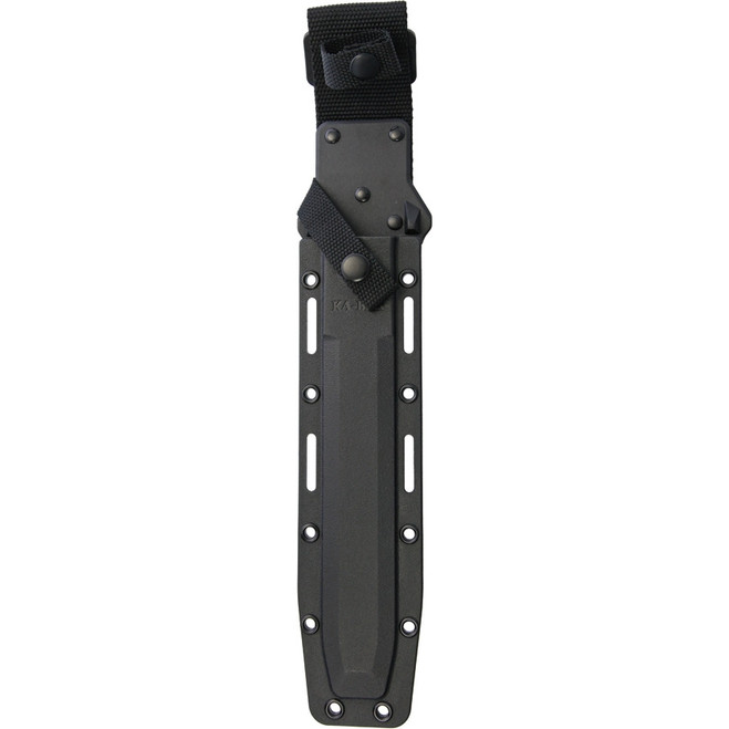 KaBar Modified Tanto Fixed Blade Knife Black Handle Black Plain