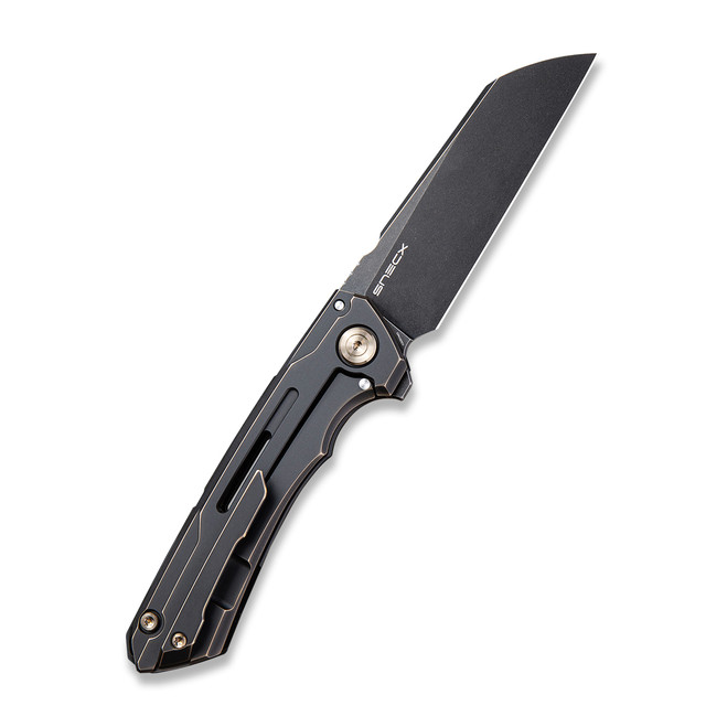 その他 S WE Knife Mini Buster Frame Lock Knife Antique Bronze Ti