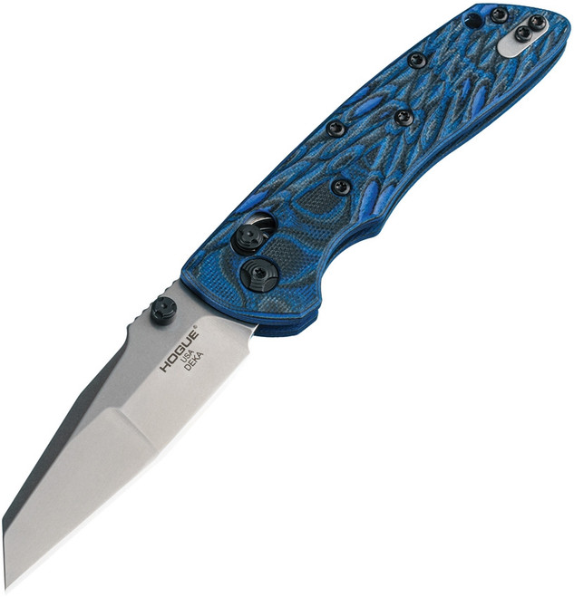 Hogue Deka ABLE Lock Knife G-Mascus Blue Lava G10 Handle Plain 20CV Blade 24263