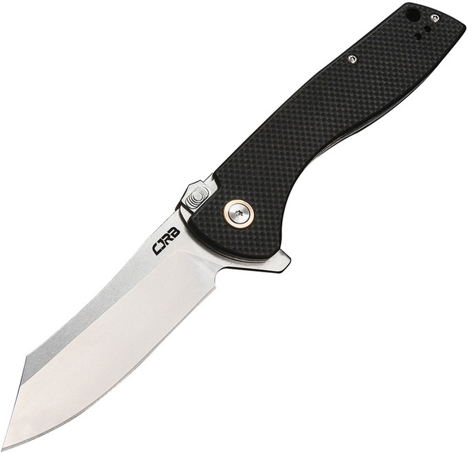 CJRB Kicker Recoil Lock Knife Black G10 Handle Plain Edge D2 Blade J1915-BK