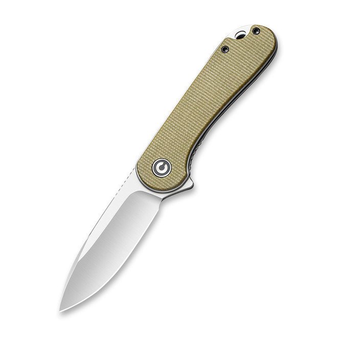 CIVIVI Elementum Liner Lock Knife Olive Micarta Handle Plain Edge D2 Blade C907S