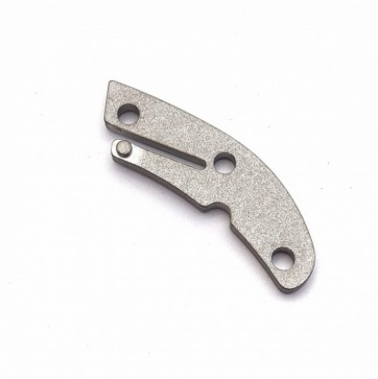 Flytanium Titanium Backspacer for Spyderco Delica - Stonewash Finish FLY648