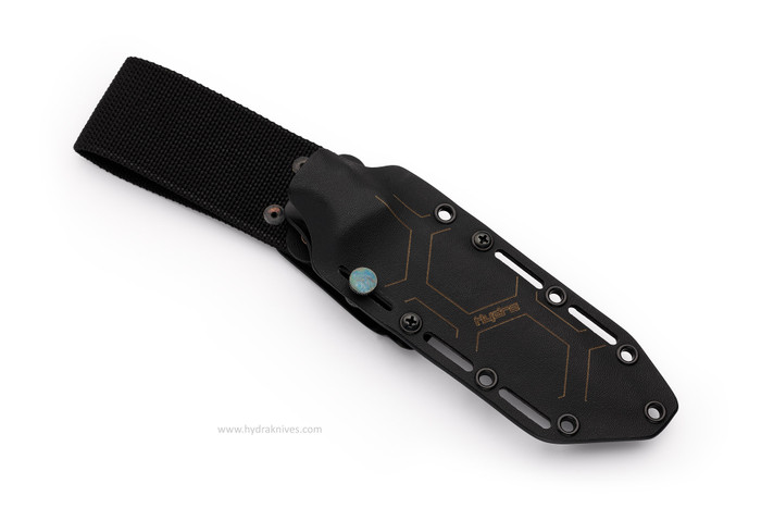 Hydra Casus Belli Fixed Blade Knife Black/Red Juke Micarta Handle
