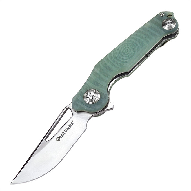 Harnds Time Folding Knife Cyan G10 Handle Sandvik Plain Edge Satin Finish CK9178TC-S