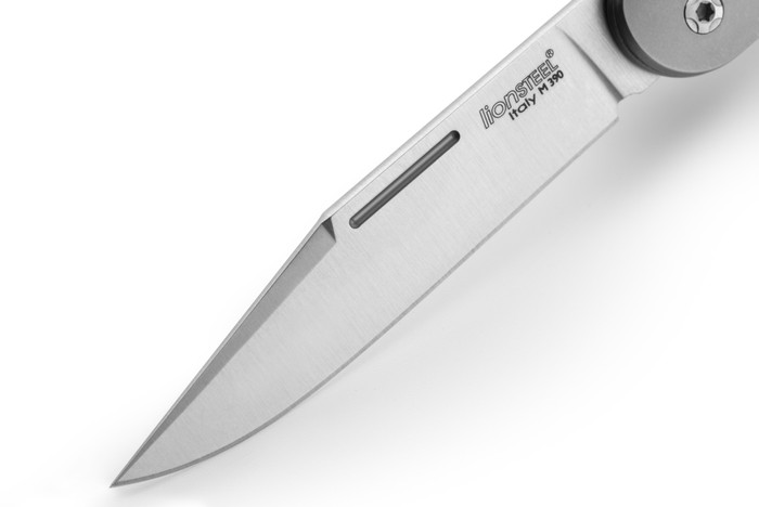 LionSteel Jack Folding Knife Black Carbon Fiber Handle M390