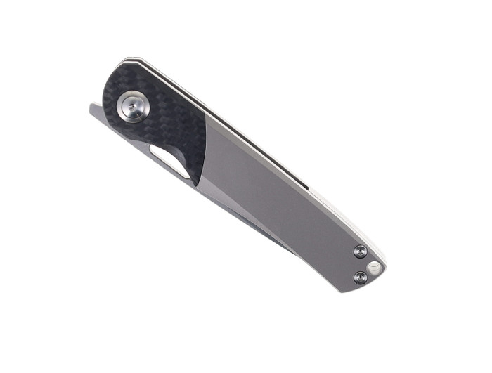 Two Sun Folding Knife Titanium/Carbon Fiber Handle 14C28N Plain