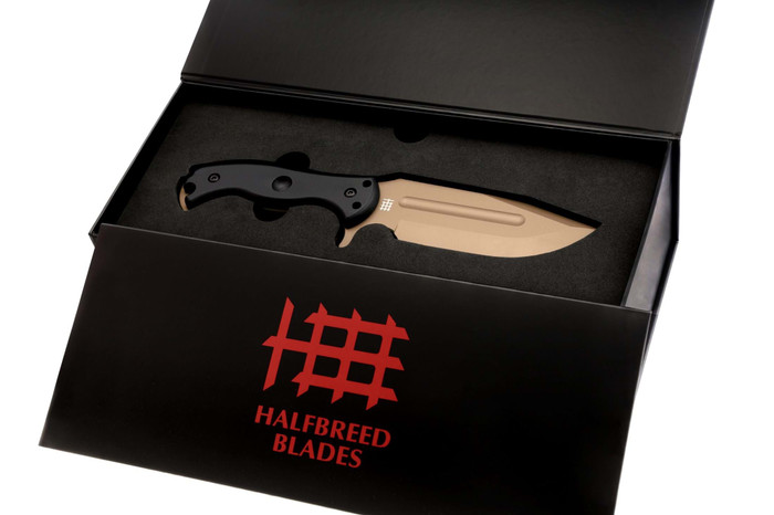 Halfbreed Blade Emergency Rescue Fixed Blade Knife Desert Earth