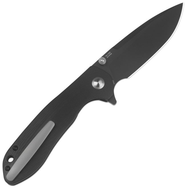 CJRB SCORIA FOLDING KNIFE ARRPM9 BLACK PVD COATED BLADE BLACK G10