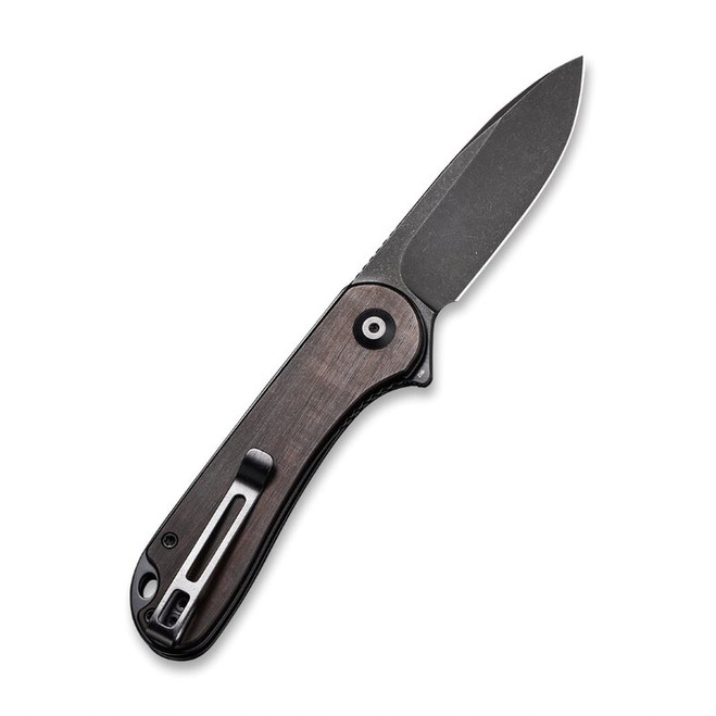Civivi Elementum Folding Knife Black Ebony Wood Handle D2 Plain