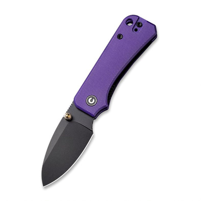Civivi Baby Banter Folding Knife Purple G10 Handle Nitro-V Plain Black Blade C19068S-4