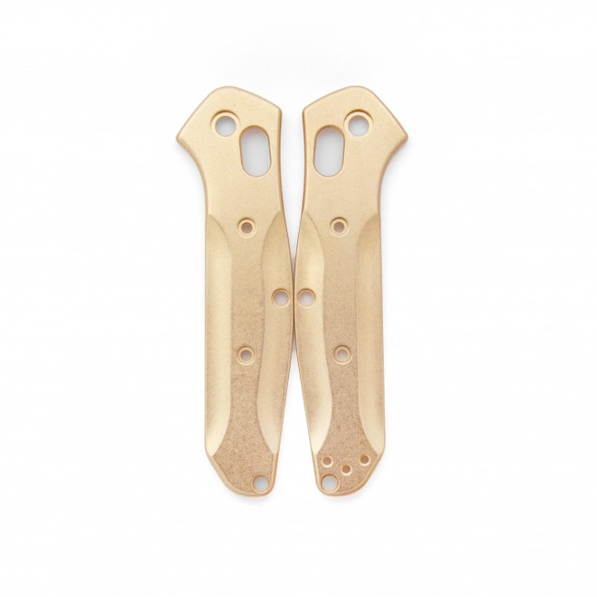 Flytanium Brass Scales for Benchmade Mini Osborne 945 Stonewash FLY-818