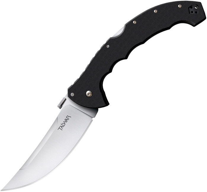 Cold Steel Talwar Folding Knife Black G10 Handle S35VN Upswept Plain Edge Satin Finish 21TBX