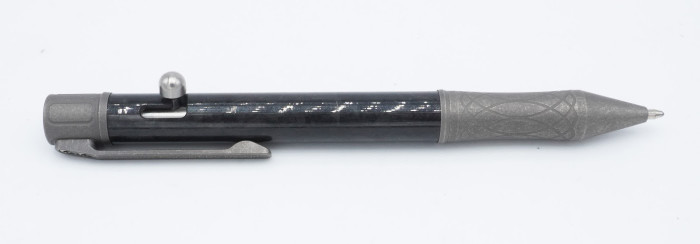Two Sun Tactical Pen Carbon Fiber/Titanium Body Black Ink TSPEN24SW