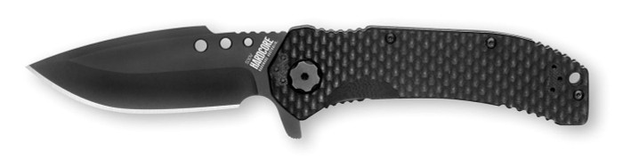 Hardcore Hardware Australia Milspec Folding Knife Black G10 Handle S30V Drop Point Plain Black Blade MILF-02