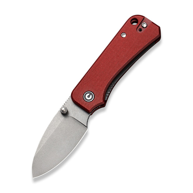 Civivi Baby Banter Folding Knife Burgundy G10 Handle Nitro-V Plain Edge Stonewash Finish C19068S-6 Civivi Baby Banter Folding Knife Burgundy G10 Handle Nitro-V Plain Edge Stonewash Finish C19068S-6