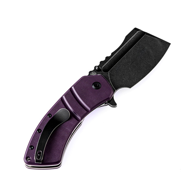 Kansept Korvid XL Folding Knife Purple G10 Handle 154CM Black