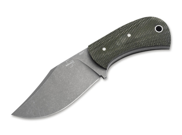 Boker Mad Man Fixed Blade Knife Green Micarta Handle D2 Plain Edge 02BO052
