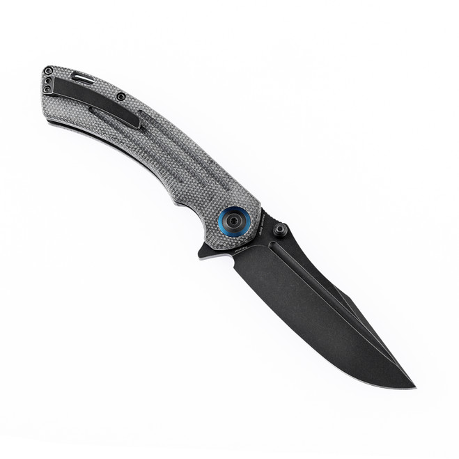 Kansept Pretatout Folding Knife Black Micarta Handle 154CM Plain
