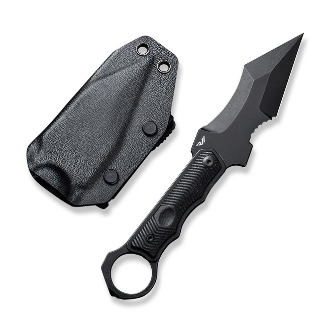 Civivi Orthrus Fixed Blade Knife Black G10 Handle Nitro-V