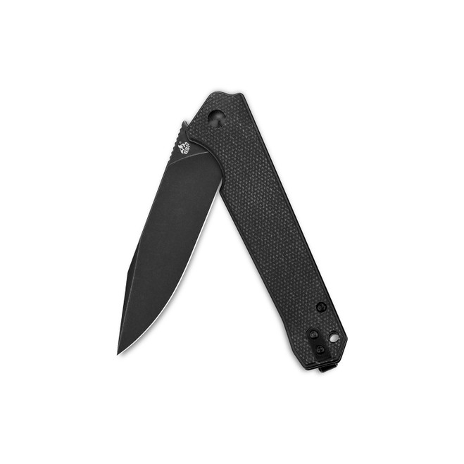 QSP Mamba V2 Folding Knife Black Micarta Handle D2 Plain Black