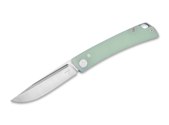 Boker Celos Folding Knife Jade G10 Handle 440C Plain Edge 01BO179