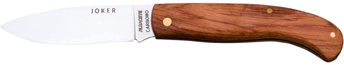 Joker Piston Fixed Blade Knife Bubinga Wood Handle Drop Point Plain Edge JKNB-75