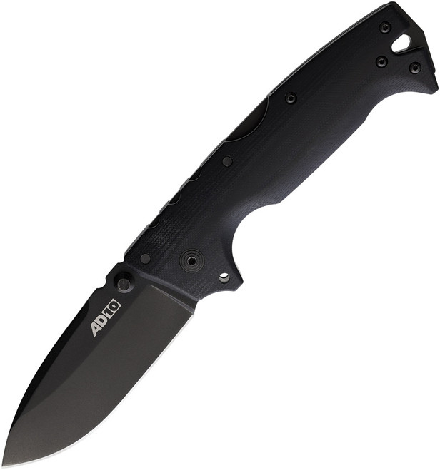 Cold Steel Demko AD-10 Folding Knife Black G10 Handle S35VN Plain Black Blade CS28DDBKBK