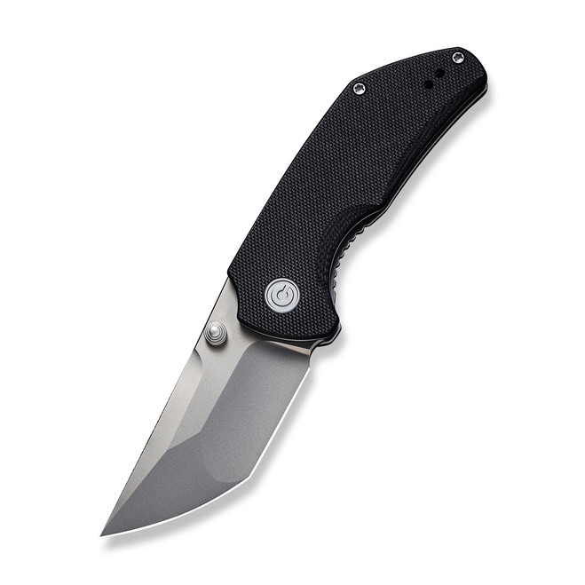 Civivi Thug 2 Folding Knife Black G10 Handle Nitro V Tanto Plain Edge Silver Bead Blast Finish C20028C-2