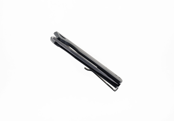 Petrified Fish Beluga Folding Knife Black G10 Handle K110 Tanto