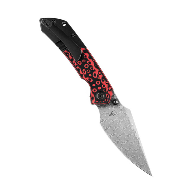 Kansept Fenrir Folding Knife Black/Red G10/Titanium Handle