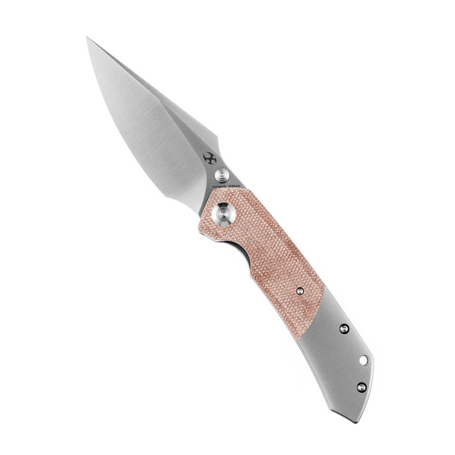 Kansept Fenrir Folding Knife Jade Brown Micarta/Titanium Handle