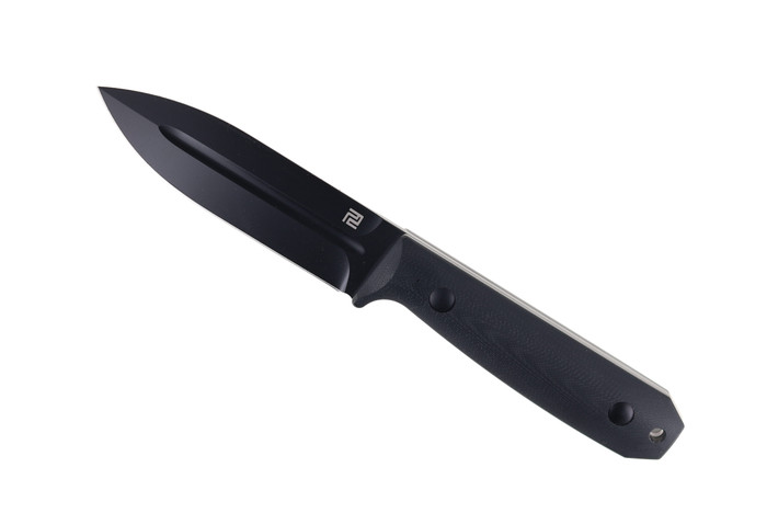 Artisan Cutlery Wreckhart Fixed Blade Knife Black G10 Handle AR-RPM9 Plain Black Blade 1855B-BBK