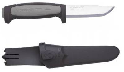 Mora Knives Robust Fixed Blade Knife Black & Gray Handle Plain