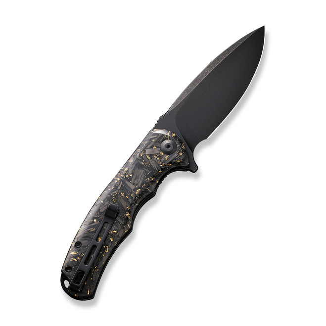 Civivi Praxis Folding Knife Black/Gold Shredded Carbon Fiber