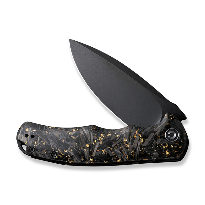 Civivi Praxis Folding Knife Black/Gold Shredded Carbon Fiber