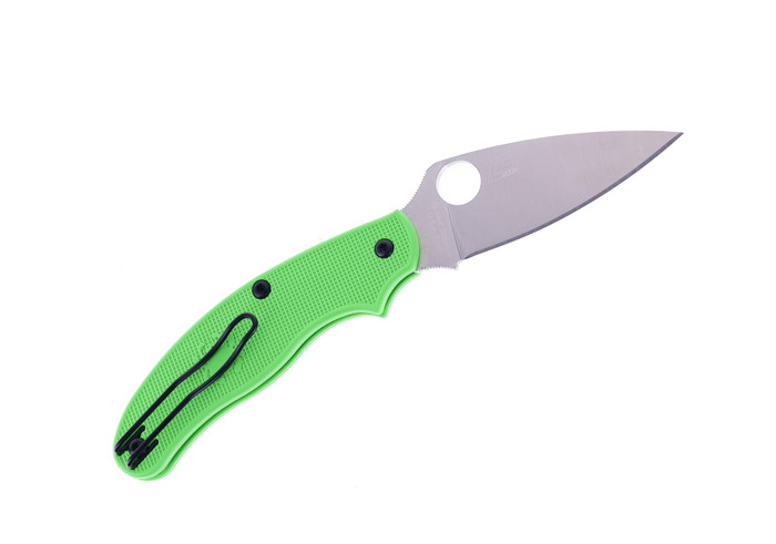 Spyderco UK Penknife Salt Folding Knife Green FRN Handle LC200N