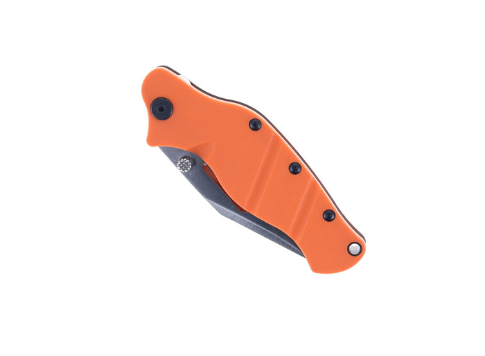 Sniper Bladeworks LPC Folding Knife Orange G10 Handle S35VN Plain