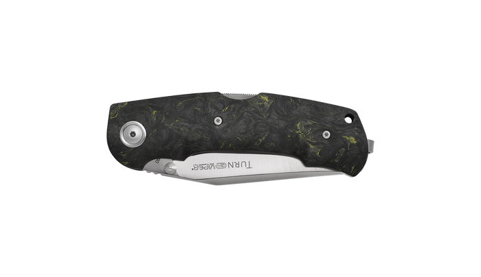 Viper Turn Folding Knife Dark Matter Carbon Fiber Yellow