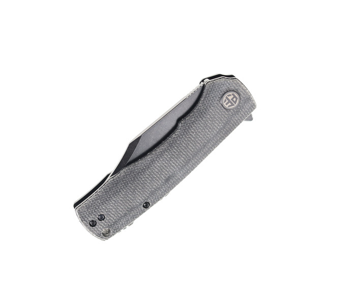 Petrified Fish Victor Folding Knife Black Micarta Handle K110 Dark