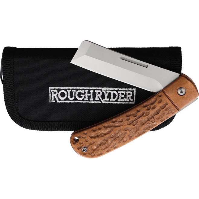 Rough Ryder APTA Folding Knife Hammered Copper Handle VG-10 Plain