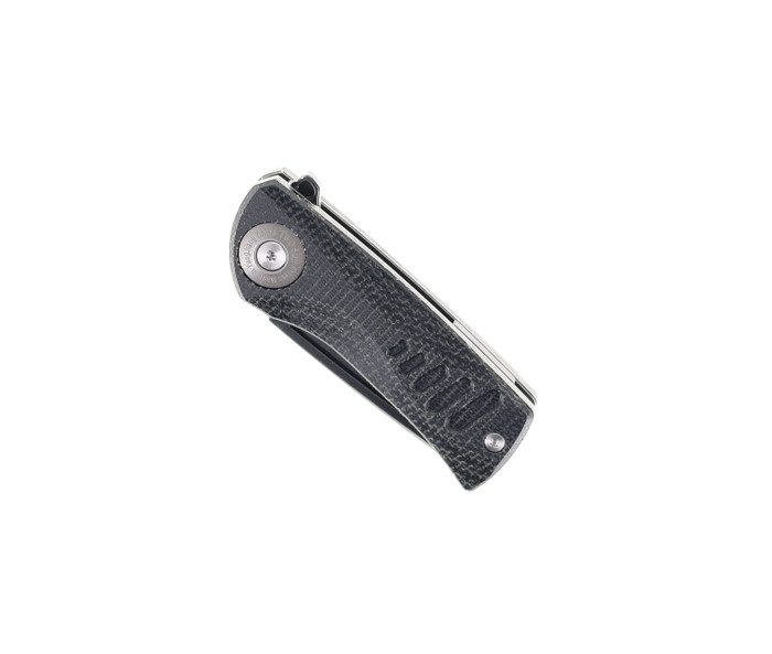 Two Sun Folding Knife Black Micarta Handle D2 Clip Point Plain