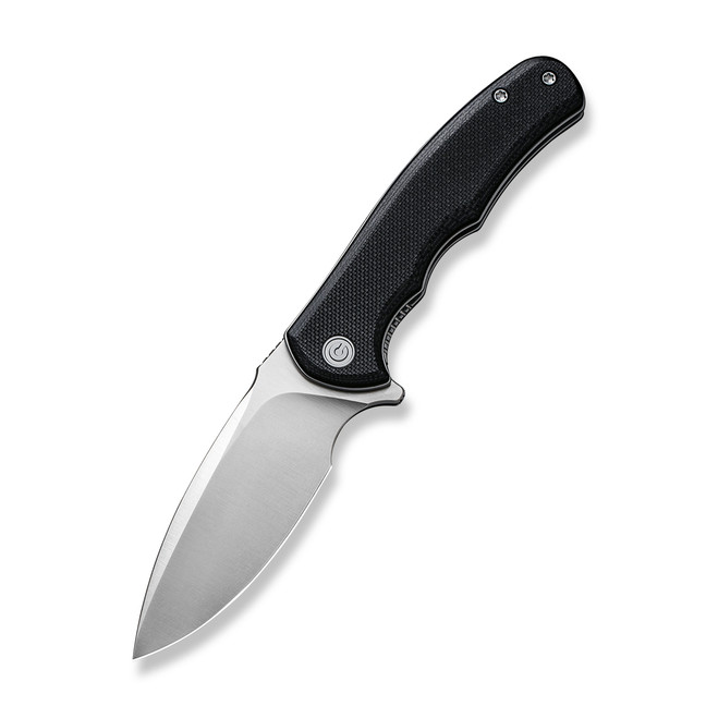 Civivi Mini Praxis Folding Knife Black G10 Handle D2 Drop Point Plain Edge Satin Finish C18026C-2