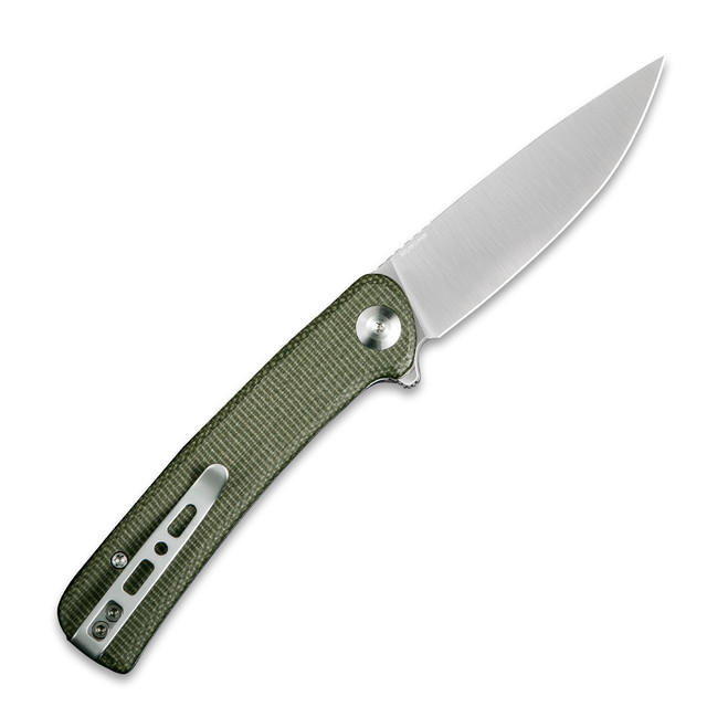 ポケット Sencut Neches Folding Knife Green Micarta Handle 10Cr15CoMoV Plain