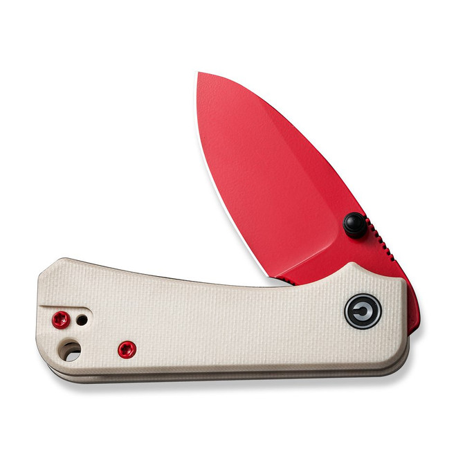 Civivi Baby Banter Folding Knife White G10 Handle NitroV Plain Edge